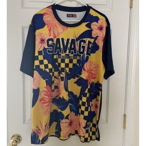 HUGE Fashion Exchange Mens XL SAVAGE Legends Never Die Hawaiian/Checked Shirt